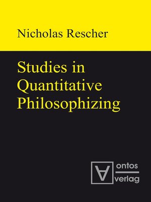 cover image of Studies in Quantitative Philosophizing